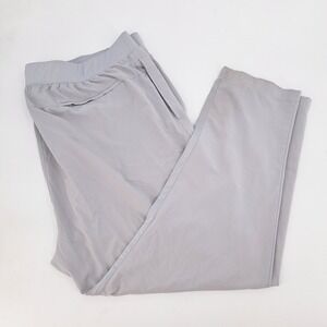 DXL Society of One Mens Gray Elastic Waist Cargo Pants 3XL Polyester Blend